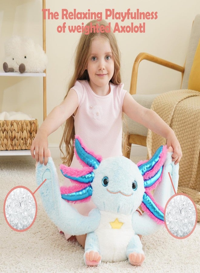 Micling Weighted Stuffed Animal - Blue Axolotl 4.5 lbs, Ideal for Sensory Needs, Austism & Anxiety | Comfort & Relaxation for Both Kids and Adults - Image 4